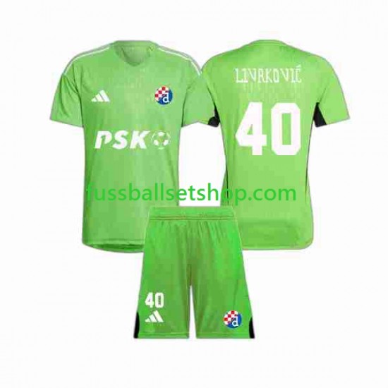 Günstige Fußball Trikotsatz Dinamo Zagreb Livakovic 40 Torwart Kinder Heimtrikot 2023-2024 Kurzarm