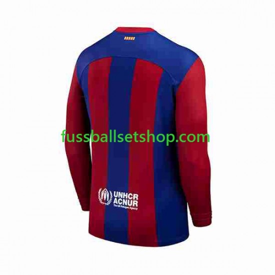 Günstige Fußball Trikotsatz FC Barcelona Herren Heimtrikot 2023-2024 Langarm