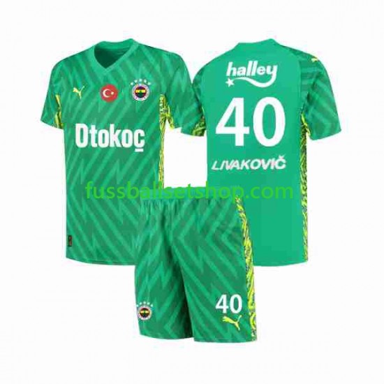 Fenerbahce Livakovic 40 Footbal Kit Torwart Heimtrikot 2023-2024 Kurzarm