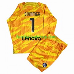 Günstige Fußball Trikotsatz Inter Mailand Sommer 1 Torwart Kinder Heimtrikot 2023-2024 Langarm