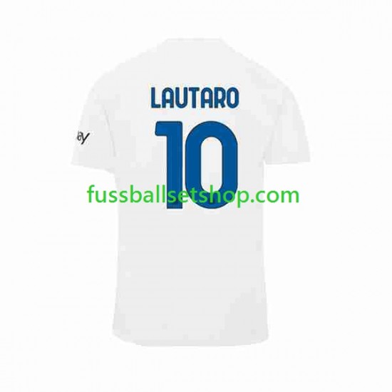 Günstige Fußball Trikotsatz Inter Mailand Lautaro Martinez 10 Herren Auswärtstrikot 2023-2024 Kurzarm