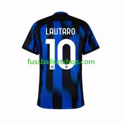 Günstige Fußball Trikotsatz Inter Mailand Lautaro Martinez 10 Herren Heimtrikot 2023-2024 Kurzarm