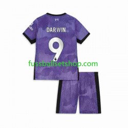 Günstige Fußball Trikotsatz Liverpool Darwin Nunez 9 Kinder Ausweichtrikot 2023-2024 Kurzarm