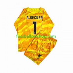 Günstige Fußball Trikotsatz Liverpool A.Becker 1 Torwart Kinder Ausweichtrikot 2023-2024 Langarm