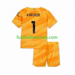 Günstige Fußball Trikotsatz Liverpool A.Becker 1 Torwart Kinder Ausweichtrikot 2023-2024 Kurzarm