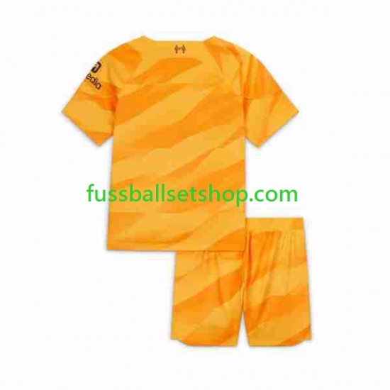 Günstige Fußball Trikotsatz Liverpool Torwart Kinder Ausweichtrikot 2023-2024 Kurzarm