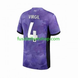 Günstige Fußball Trikotsatz Liverpool Virgil van Dijk 4 Herren Ausweichtrikot 2023-2024 Kurzarm