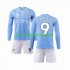 Günstige Fußball Trikotsatz Manchester City Haaland 9 Kinder Heimtrikot 2023-2024 Langarm