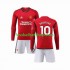 Günstige Fußball Trikotsatz Manchester United Marcus Rashford 10 Kinder Heimtrikot 2023-2024 Langarm
