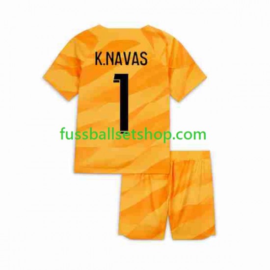 Günstige Fußball Trikotsatz Paris Saint-Germain K.NAVAS 1 Torwart Kinder Auswärtstrikot 2023-2024 Kurzarm
