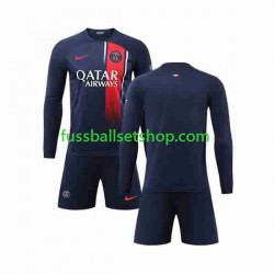 Günstige Fußball Trikotsatz Paris Saint-Germain Kinder Heimtrikot 2023-2024 Langarm