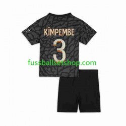 Günstige Fußball Trikotsatz Paris Saint-Germain Kimpembe 3 Kinder Ausweichtrikot 2023-2024 Kurzarm