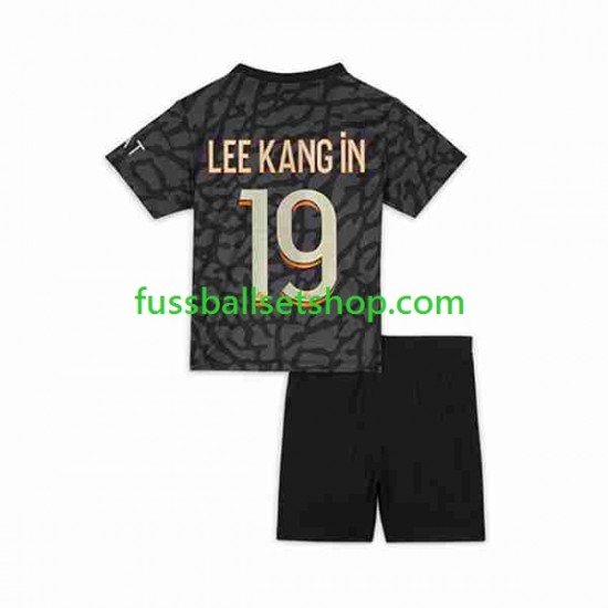 Günstige Fußball Trikotsatz Paris Saint-Germain Lee Kang In 19 Kinder Ausweichtrikot 2023-2024 Kurzarm