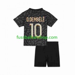 Günstige Fußball Trikotsatz Paris Saint-Germain O.Dembele 10 Kinder Ausweichtrikot 2023-2024 Kurzarm