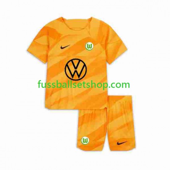 Günstige Fußball Trikotsatz VfL Wolfsburg Torwart Kinder Heimtrikot 2023-2024 Kurzarm