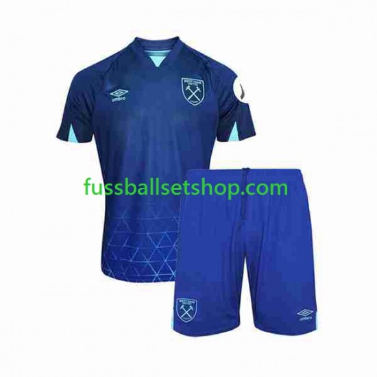 Günstige Fußball Trikotsatz West Ham United Kinder Ausweichtrikot 2023-2024 Kurzarm