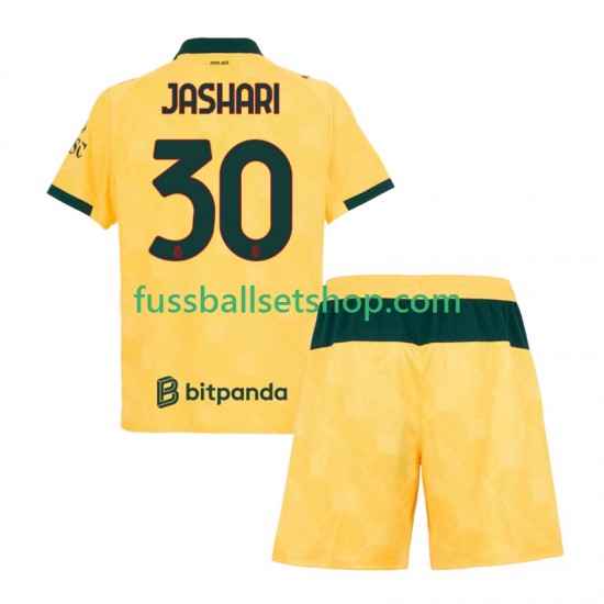 Günstige Fußball Trikotsatz AC Mailand Ardon Jashari 30 Kinder Ausweichtrikot 2025-2026 Kurzarm