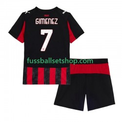 Günstige Fußball Trikotsatz AC Mailand Santiago Gimenez 7 Kinder Heimtrikot 2025-2026 Kurzarm