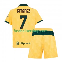 Günstige Fußball Trikotsatz AC Mailand Santiago Gimenez 7 Kinder Ausweichtrikot 2025-2026 Kurzarm
