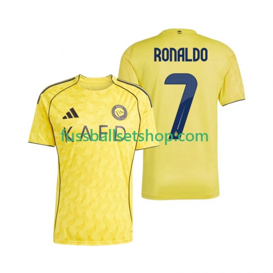 Günstige Fußball Trikotsatz Al Nassr Cristiano Ronaldo 7 Herren Heimtrikot 2025-2026 Kurzarm