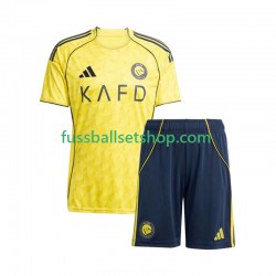 Günstige Fußball Trikotsatz Al Nassr Kinder Heimtrikot 2025-2026 Kurzarm