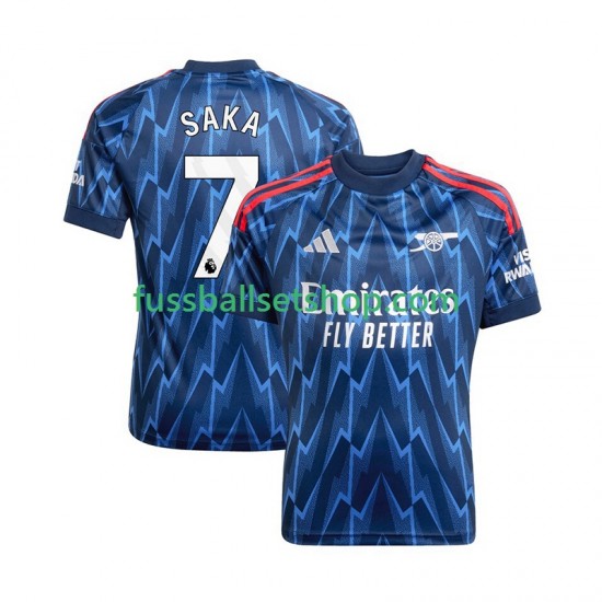 Günstige Fußball Trikotsatz Arsenal Bukayo Saka 7 Herren Auswärtstrikot 2025-2026 Kurzarm
