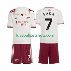 Günstige Fußball Trikotsatz Arsenal Bukayo Saka 7 Kinder Ausweichtrikot 2025-2026 Kurzarm