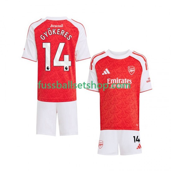 Günstige Fußball Trikotsatz Arsenal Viktor Gyokeres 14 Kinder Heimtrikot 2025-2026 Kurzarm