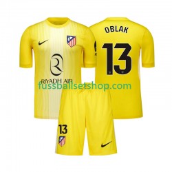 Günstige Fußball Trikotsatz Atlético Madrid Jan Oblak 13 Torwart Kinder Heimtrikot 2025-2026 Kurzarm