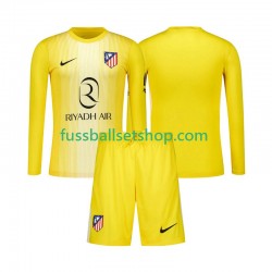 Günstige Fußball Trikotsatz Atlético Madrid Torwart Kinder Heimtrikot 2025-2026 Langarm