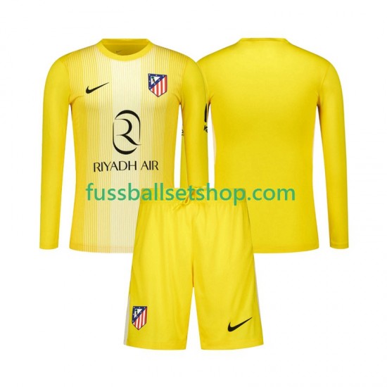 Günstige Fußball Trikotsatz Atlético Madrid Torwart Kinder Heimtrikot 2025-2026 Langarm