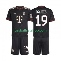 Günstige Fußball Trikotsatz FC Bayern München Alphonso Davies 19 Kinder Ausweichtrikot 2025-2026 Kurzarm