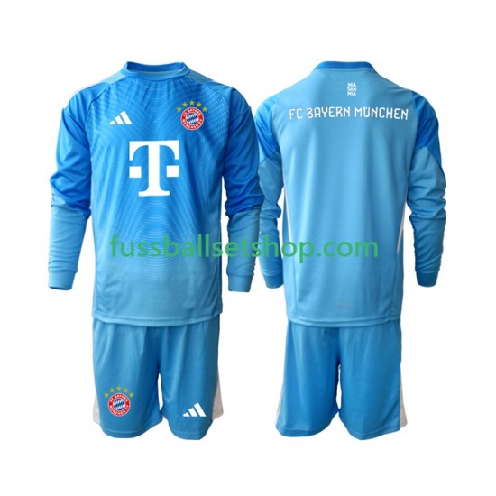 Günstige Fußball Trikotsatz FC Bayern München Torwart Kinder Ausweichtrikot 2025-2026 Langarm