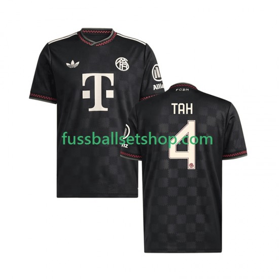 Günstige Fußball Trikotsatz FC Bayern München Jonathan Tah 4 Herren Ausweichtrikot 2025-2026 Kurzarm