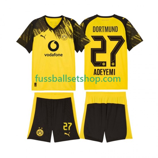 Günstige Fußball Trikotsatz Borussia Dortmund Karim Adeyemi 27 Kinder Heimtrikot 2025-2026 Kurzarm