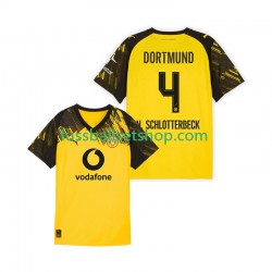 Günstige Fußball Trikotsatz Borussia Dortmund Nico Schlotterbeck 4 Herren Heimtrikot 2025-2026 Kurzarm