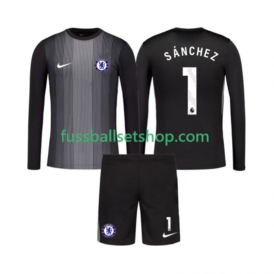 Günstige Fußball Trikotsatz Chelsea Robert Sanchez 1 Torwart Kinder Heimtrikot 2025-2026 Langarm