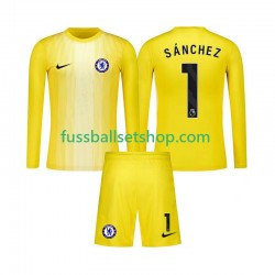 Günstige Fußball Trikotsatz Chelsea Robert Sanchez 1 Torwart Kinder Ausweichtrikot 2025-2026 Langarm