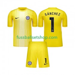 Günstige Fußball Trikotsatz Chelsea Robert Sanchez 1 Torwart Kinder Ausweichtrikot 2025-2026 Kurzarm