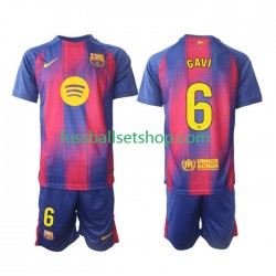 Günstige Fußball Trikotsatz FC Barcelona Gavi 6 Kinder Heimtrikot 2025-2026 Kurzarm