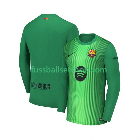 Günstige Fußball Trikotsatz FC Barcelona Torwart Herren Heimtrikot 2025-2026 Langarm