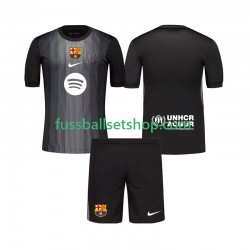 Günstige Fußball Trikotsatz FC Barcelona Torwart Kinder Ausweichtrikot 2025-2026 Kurzarm