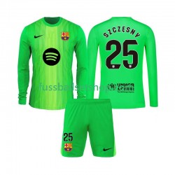 Günstige Fußball Trikotsatz FC Barcelona Szczesny 25 Torwart Kinder Heimtrikot 2025-2026 Langarm