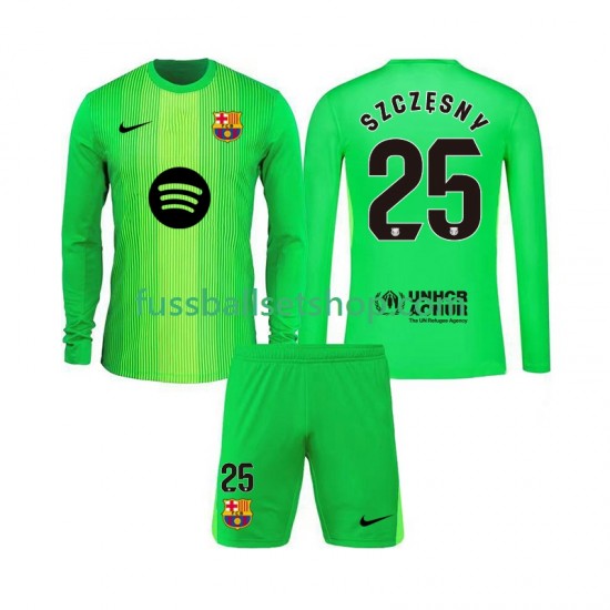 Günstige Fußball Trikotsatz FC Barcelona Szczesny 25 Torwart Kinder Heimtrikot 2025-2026 Langarm