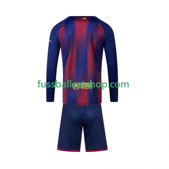 Günstige Fußball Trikotsatz FC Barcelona Kinder Heimtrikot 2025-2026 Langarm