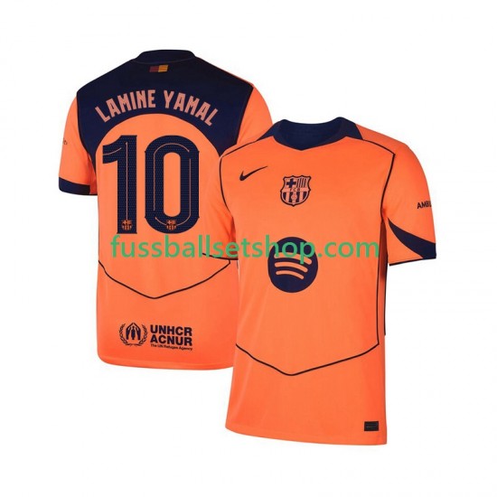 Günstige Fußball Trikotsatz FC Barcelona Lamine Yamal 10 UCL Herren Ausweichtrikot 2025-2026 Kurzarm