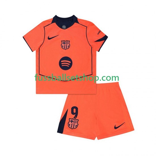 Günstige Fußball Trikotsatz FC Barcelona Robert Lewandowski 9 UCL Kinder Ausweichtrikot 2025-2026 Kurzarm