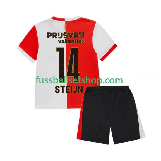 Günstige Fußball Trikotsatz Feyenoord Rotterdam Sem Steijn 14 Kinder Heimtrikot 2025-2026 Kurzarm