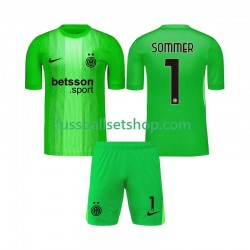 Günstige Fußball Trikotsatz Inter Mailand Yann Sommer 1 Torwart Kinder Ausweichtrikot 2025-2026 Kurzarm