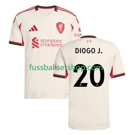 Günstige Fußball Trikotsatz Liverpool Diogo Jota 20 Herren Auswärtstrikot 2025-2026 Kurzarm